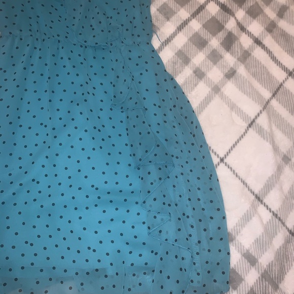 B darlin polka dot ruffle dress - Picture 4 of 5